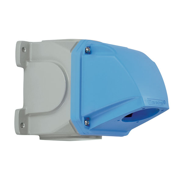 711C7N05 - BOX/ANGLE ADAPTER 70 DEGREE POLY BLUE SIZE 1 1/2